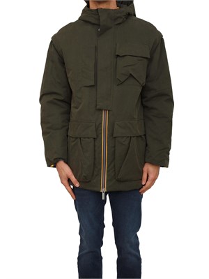 Giubbino Guillermo K-Way in misto cotone verde in UOMO