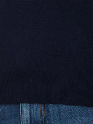 Maglia girocollo Corneliani in lana e cashmere blu in UOMO