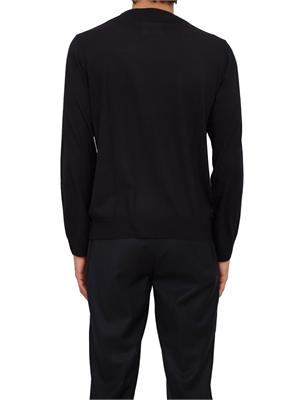 Maglia girocollo Corneliani in lana blu in UOMO