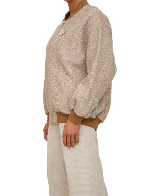Giubbotto Eliano di Kocca in misto lana beige in DONNA