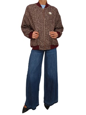 Giubbotto Eliano di Kocca in misto lana bordeaux in DONNA