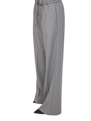 Pantaloni Francisco Kocca in misto viscosa grigia in DONNA