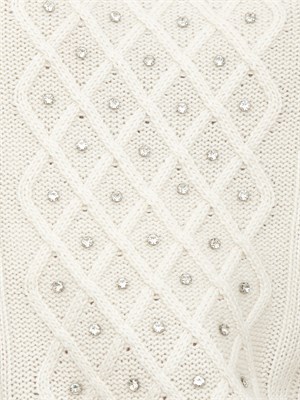 Maglia Emiliana Kocca bianco panna con diamantini in DONNA