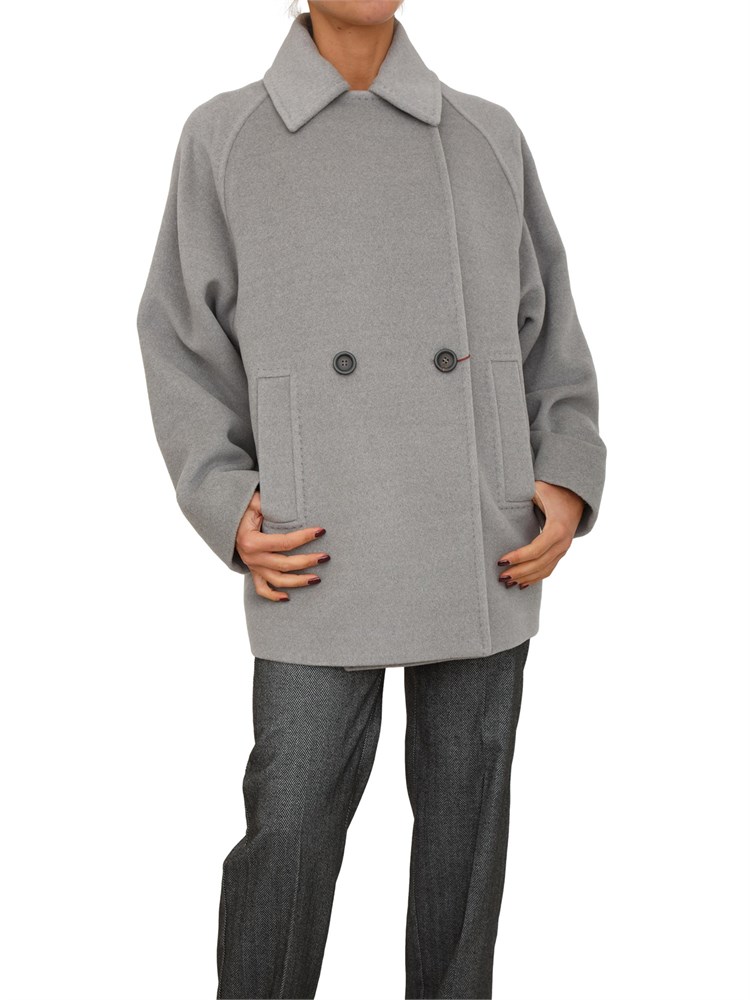 Giaccone Ariano Max Mara caban doppiopetto grigio