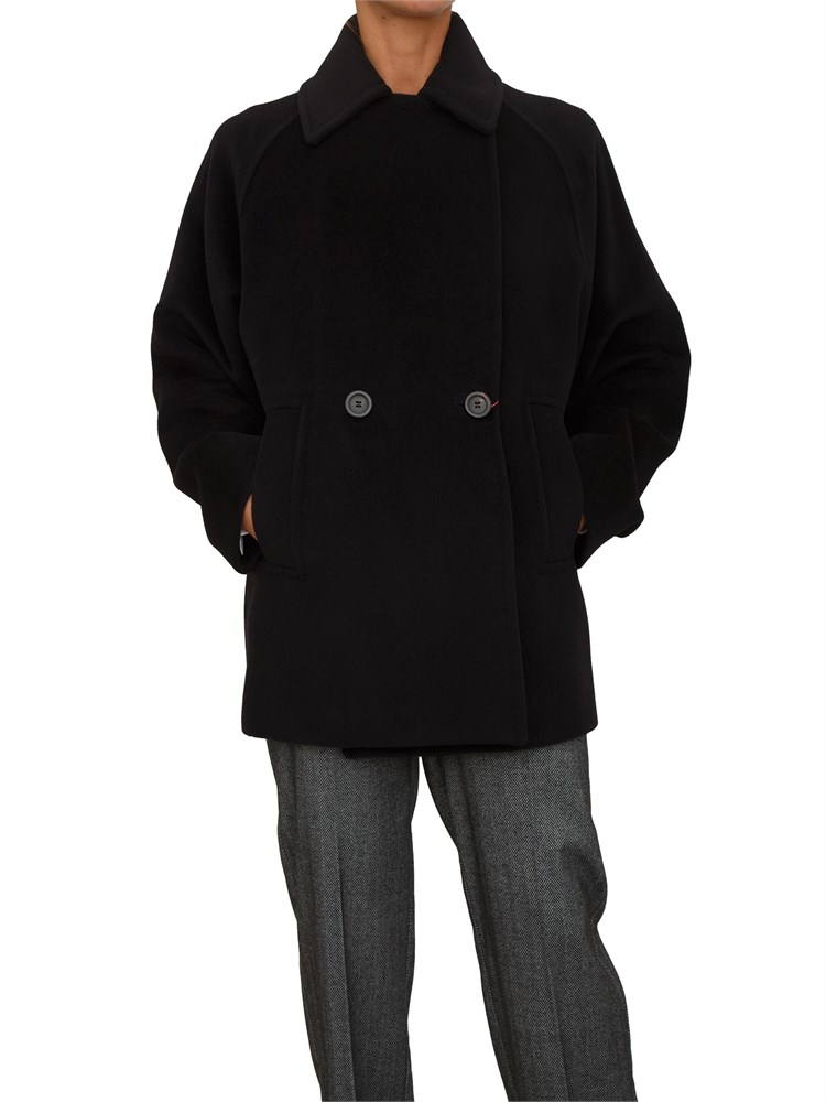 Giaccone Ariano Max Mara caban doppiopetto nero