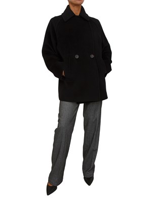 Giaccone Ariano Max Mara caban doppiopetto nero in DONNA