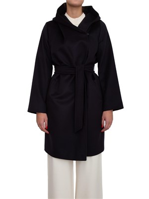 Cappotto midi Newmang Max Mara in pura lana blu in DONNA