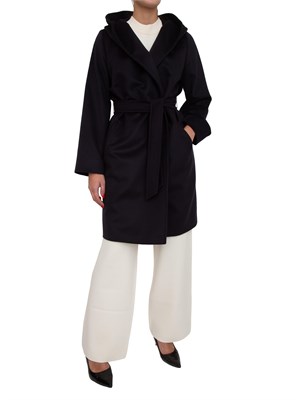 Cappotto midi Newmang Max Mara in pura lana blu in DONNA