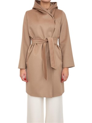 Cappotto midi Newmang Max Mara in pura lana cammello in DONNA