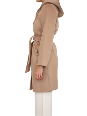 Cappotto midi Newmang Max Mara in pura lana cammello in DONNA