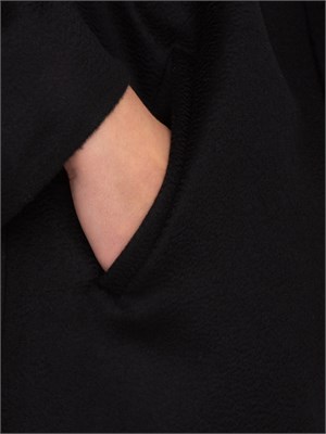 Cappotto midi Newmang Max Mara in pura lana nera in DONNA