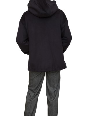 Giaccone donna Derris Max Mara in drap di lana blu in DONNA