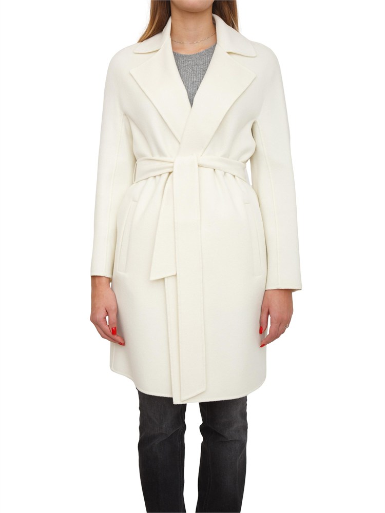 Cappotto Ajaccio Max Mara in lana, seta e cashmere bianco