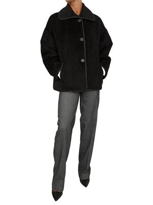 Giaccone Vadet Max Mara in alpaca nera in DONNA