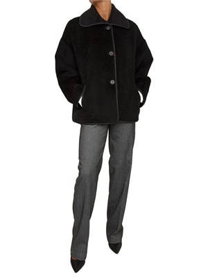 Giaccone Vadet Max Mara in alpaca nera in DONNA