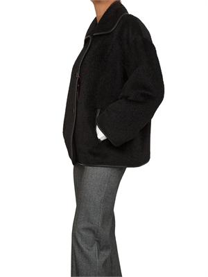Giaccone Vadet Max Mara in alpaca nera in DONNA