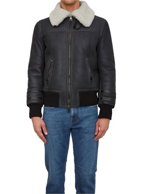 Montone uomo Alexa Fairchild in vera pelle shearling nera in UOMO