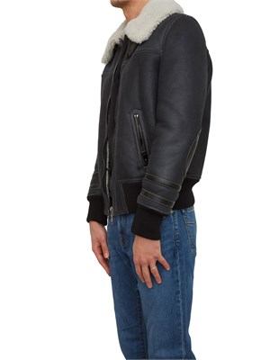 Montone uomo Alexa Fairchild in vera pelle shearling nera in UOMO