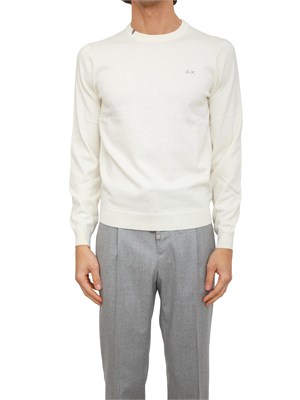 Maglia uomo Sun68 in lana e cotone bianco in UOMO
