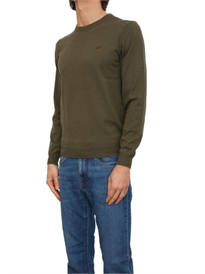 Maglia uomo Sun68 in lana e cotone verde in UOMO