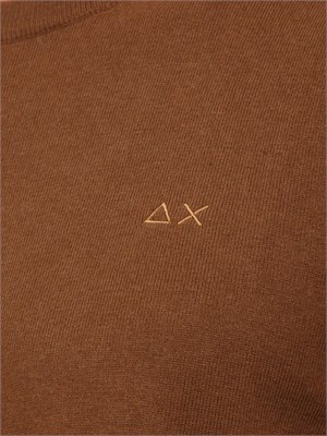 Maglia uomo Sun68 in lana e cotone marrone in UOMO