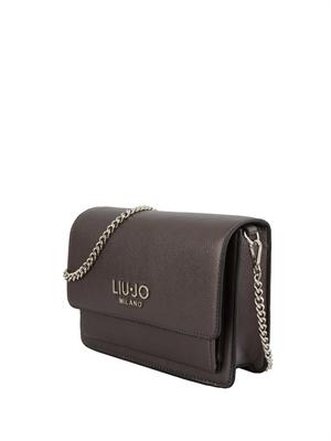 Borsa a tracolla Liu Jo in ecopelle grigia e catena argento in DONNA