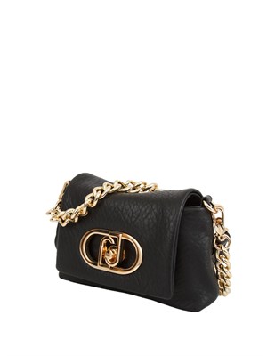 LIU JO Borsa LaPuffy in ecopelle matelassÉ nera in DONNA