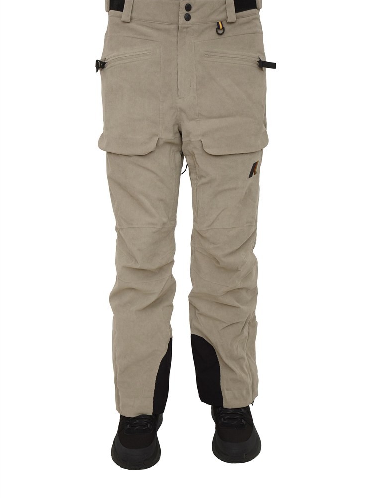 Pantaloni da sci Mercantour K-Way uomo in velluto beige a coste
