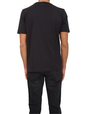 T-shirt Corneliani in jersey di cotone nero in UOMO