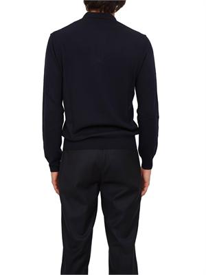 Polo Corneliani in pura lana vergine blu in UOMO