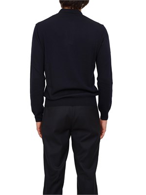 Polo Corneliani in pura lana vergine blu in UOMO