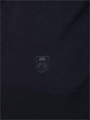 Polo Corneliani in pura lana vergine blu in UOMO