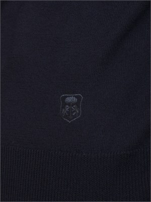 Polo Corneliani in pura lana vergine blu in UOMO