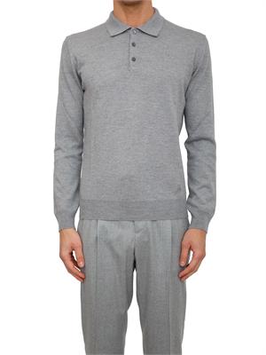 Polo Corneliani in pura lana vergine grigio in UOMO