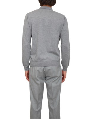 Polo Corneliani in pura lana vergine grigio in UOMO
