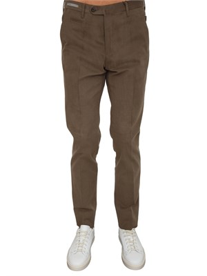 Pantaloni Corneliani in misto lana verde in UOMO