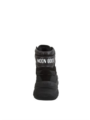 Sneaker uomo Moon247 Xlace Mid Moon Boot in pelle e tessuto neri in UOMO
