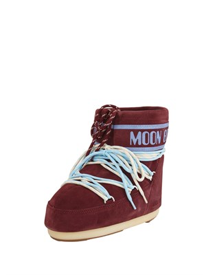 Moon Boot Icon Low unisex in camoscio burgundy in DONNA