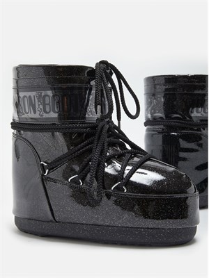 Moon Boot Icon Low Glitter unisex nero in DONNA