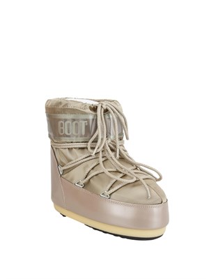 Moon Boot Low Glace unisex in raso platino in DONNA