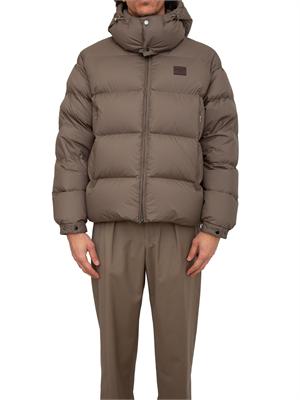 Piumino uomo Emporio Armani in nylon verde kaki in UOMO