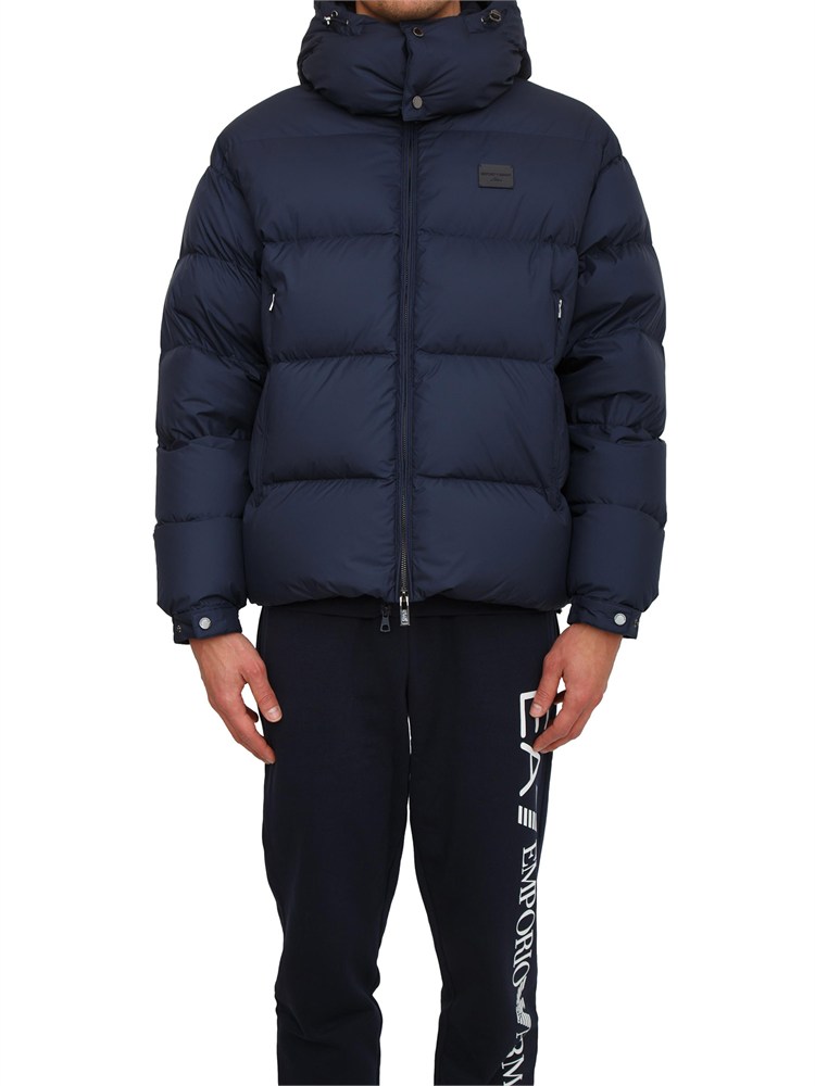 Piumino uomo Emporio Armani in nylon blu