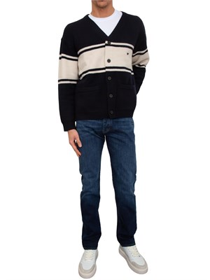 Jeans uomo Emporio Armani in cotone blu scuro in UOMO