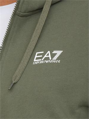 Tuta sportiva uomo EA7 Emporio Armani in cotone verde e nero in UOMO