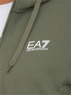 Tuta sportiva uomo EA7 Emporio Armani in cotone verde e nero in UOMO