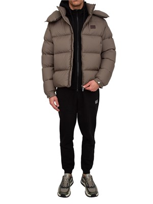 EA7 EMPORIO ARMANI Tuta sportiva nera EA7 con cappuccio Core Identity in misto cotone in UOMO