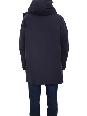 Parka lungo Diries Napapijri in tessuto tecnico blu in UOMO