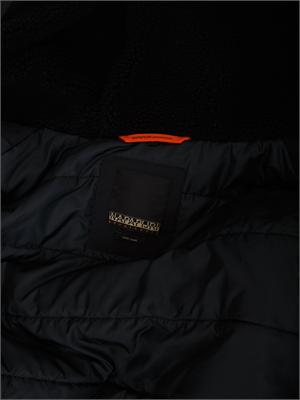 Parka lungo Diries Napapijri in tessuto tecnico nero in UOMO