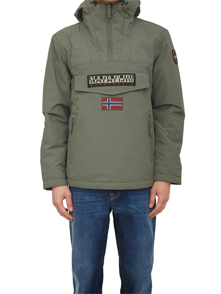 Giacca Rainforest Napapijri in tessuto tecnico verde