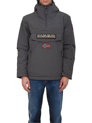 Giacca Rainforest Napapijri in tessuto tecnico grigio in UOMO